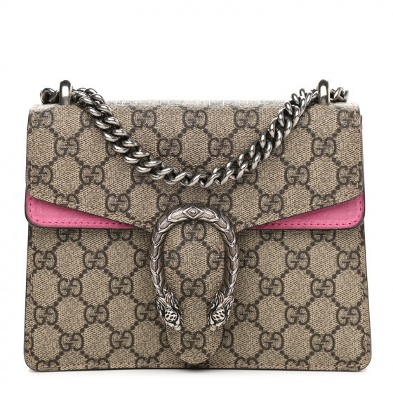GUCCI GG Supreme Monogram Mini Dionysus Shoulder Bag Pink | Fashionphile