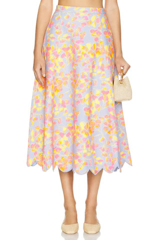 AMUR Falynn Scallop Skirt in Painted Scaevola from Revolve.com | Revolve Clothing (Global)