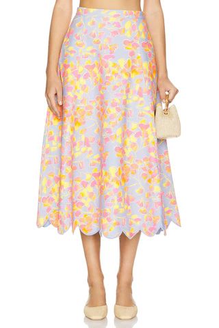 AMUR Falynn Scallop Skirt in Painted Scaevola from Revolve.com | Revolve Clothing (Global)