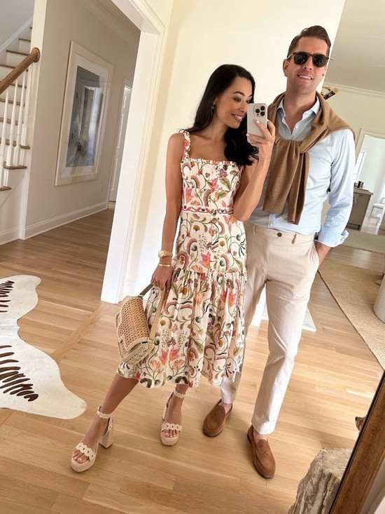 Agua by Agua Bendita Cream Floral Midi Dress | Poshmark