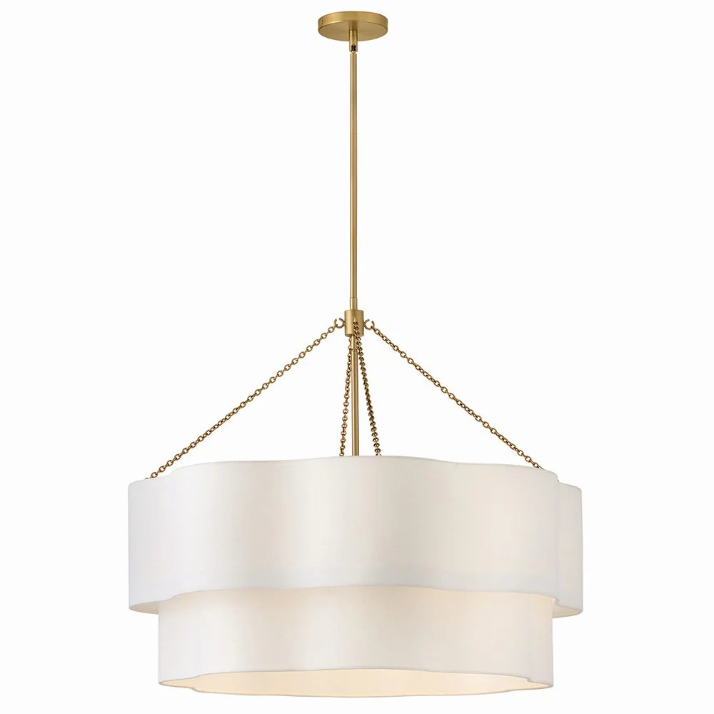 Gwen LED Chandelier Lacquered Brass | Lighting Design