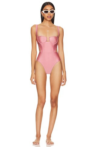 Tularosa Aura One Piece in Dusk Rose from Revolve.com | Revolve Clothing (Global)