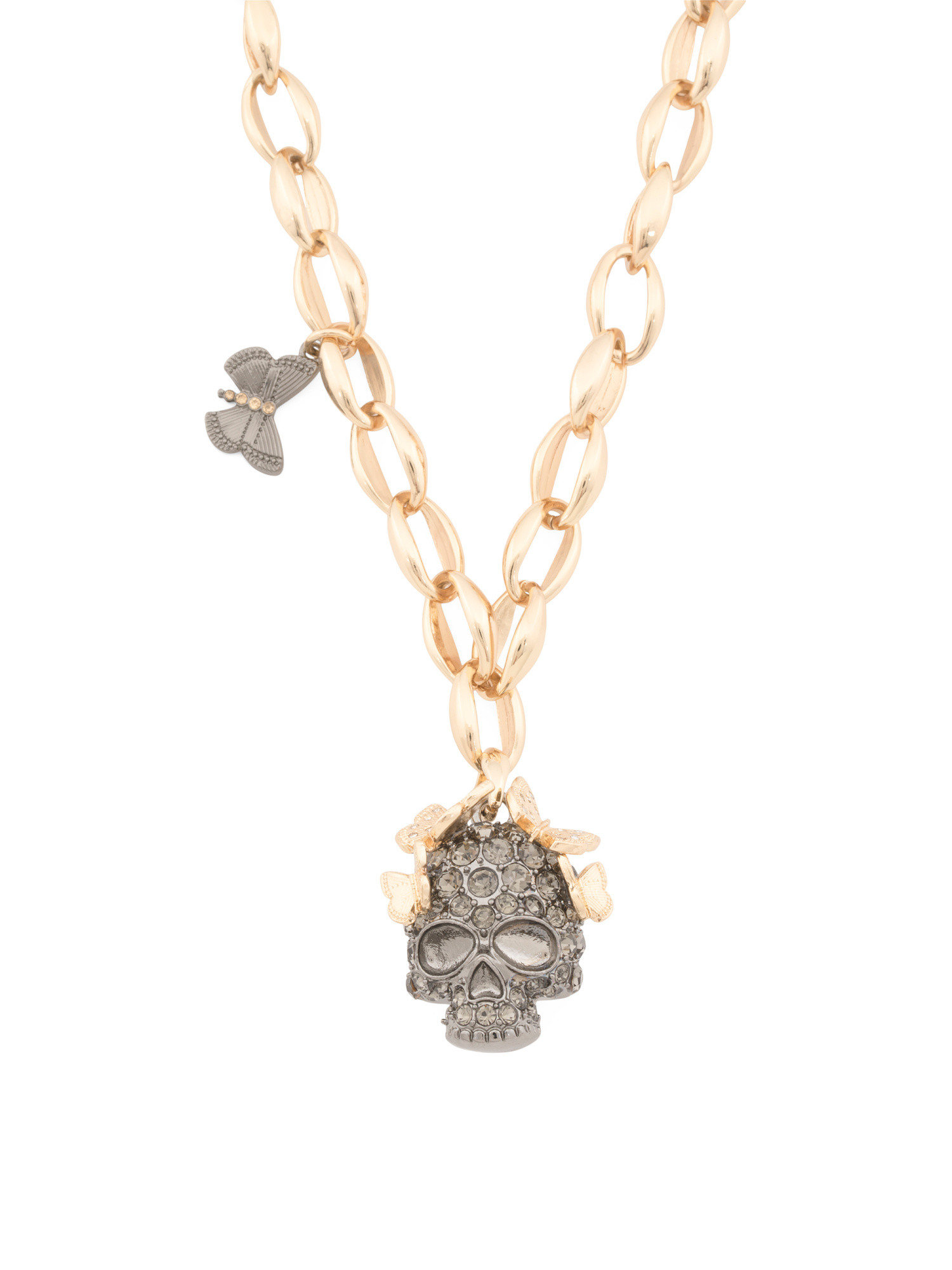 Butterfly Skull Pendant Necklace | TJ Maxx
