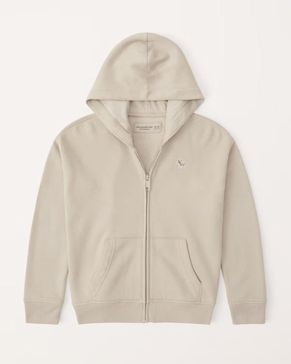 essential icon full-zip hoodie | Abercrombie & Fitch (US)