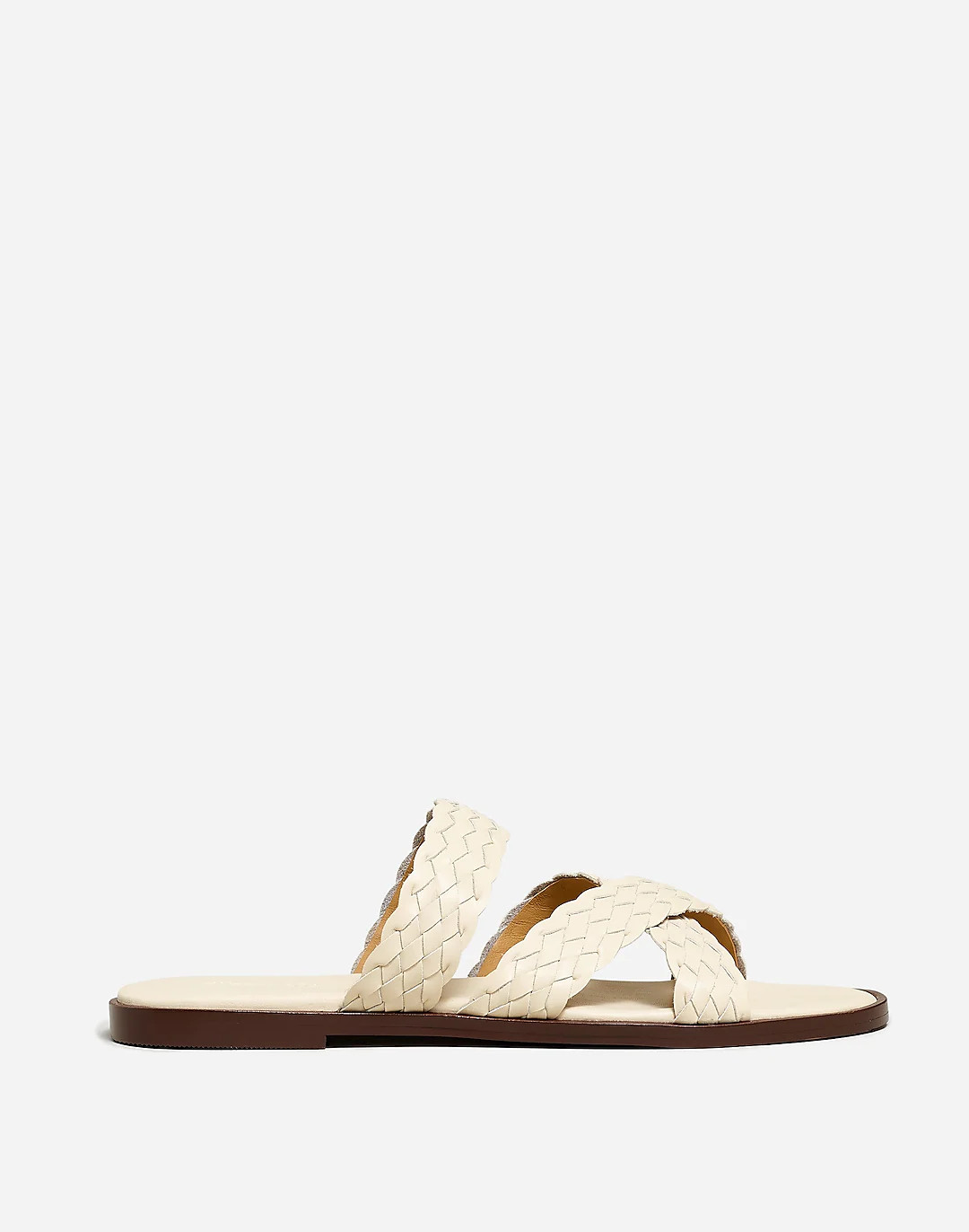 The Mena Slide Sandal in Woven Leather | Madewell