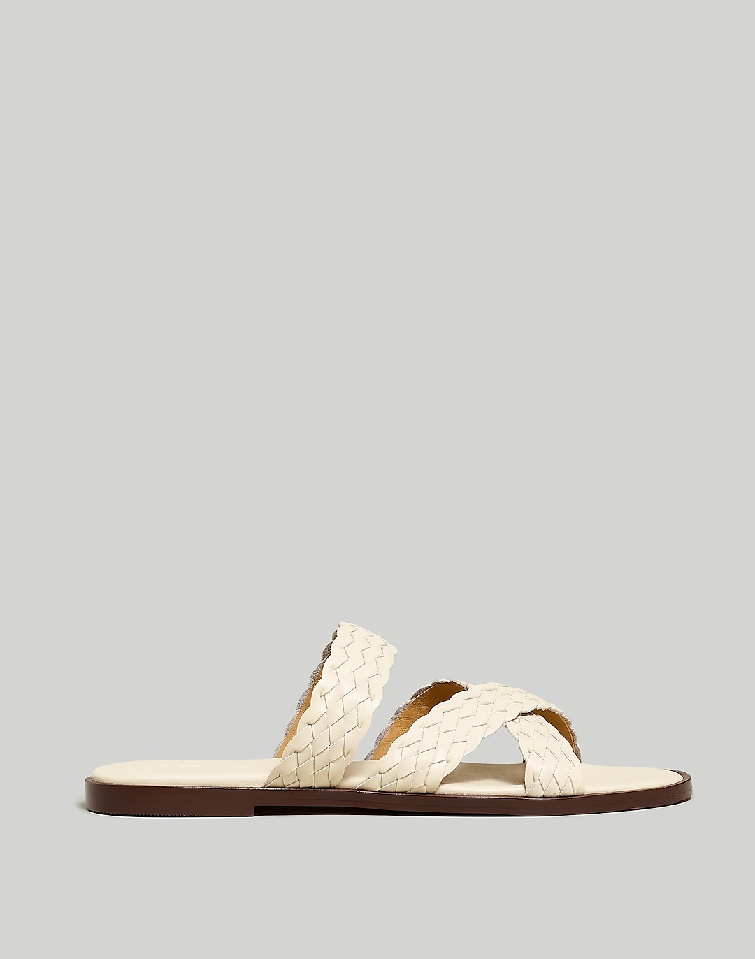 The Mena Slide Sandal in Woven Leather | Madewell