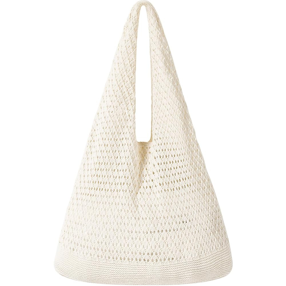 WantGor Crochet Bags, Beach Mesh Tote Bag Womens Shoulder Shopping Handbag Casual Travel Totes Ba... | Amazon (US)