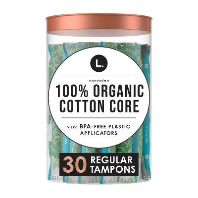 L . Organic Cotton Full Size Tampons - Regular - 30ct | Target