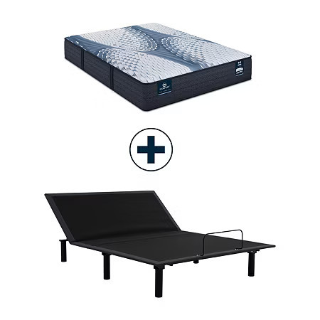 Serta iComfort Aveda 12" Plush Memory Foam Tight Top - Mattress + Adjustable Base, One Size, White | JCPenney