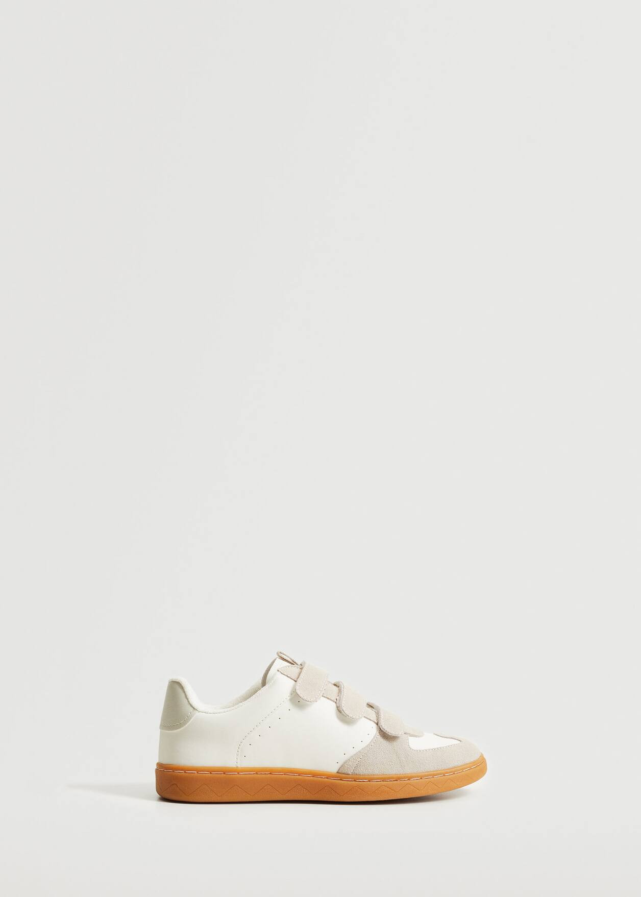 Velcro fastening leather sneakers | MANGO (US)