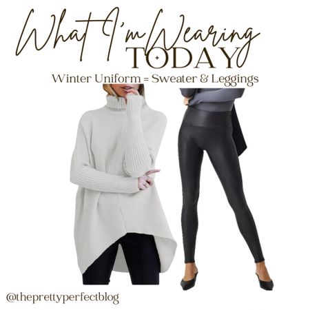 Winter Uniform - Sweater & Faux Leather Leggings 

#LTKworkwear #LTKSeasonal #LTKover40
