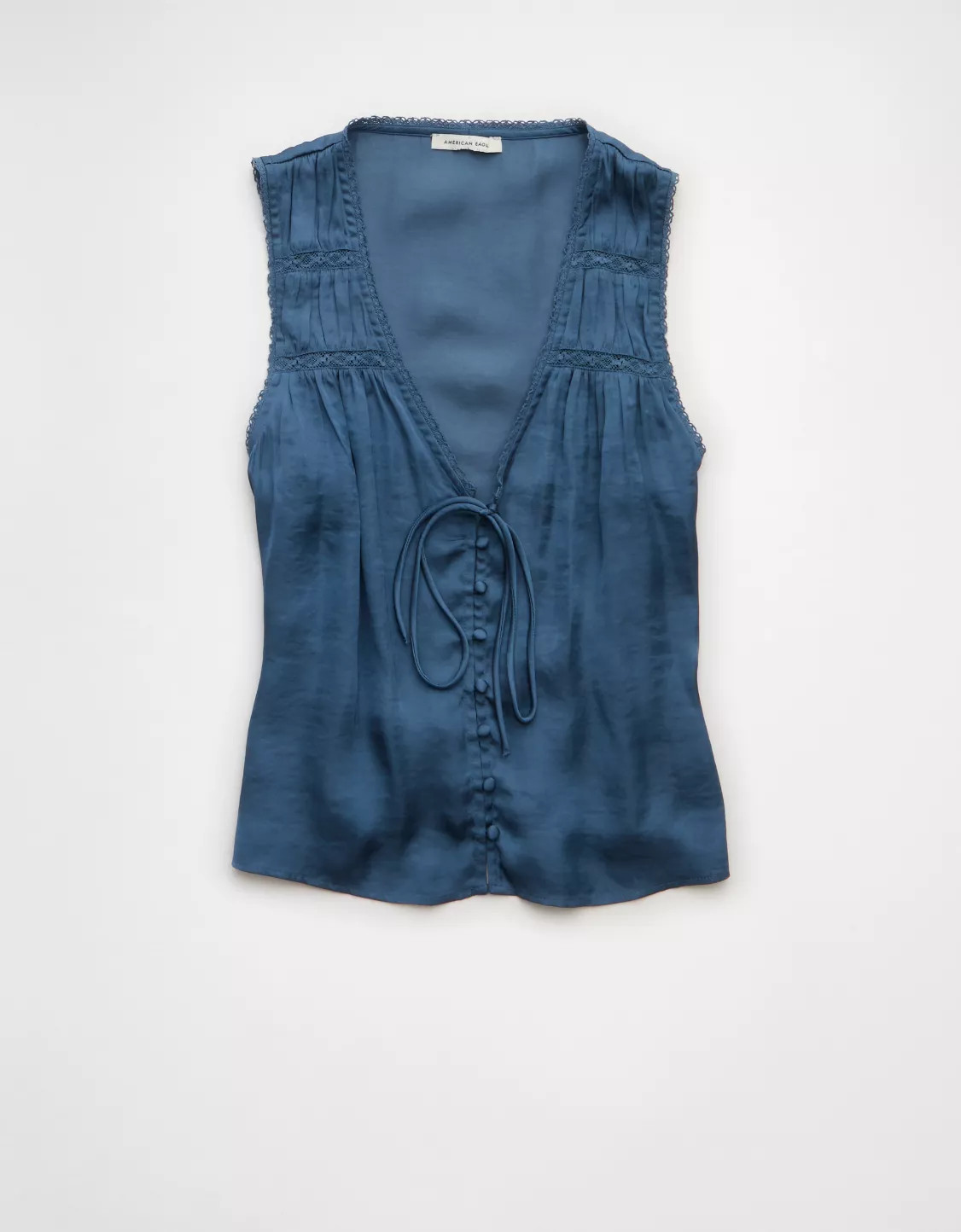 AE Lace Button-Front Tank Top | American Eagle Outfitters (US & CA)