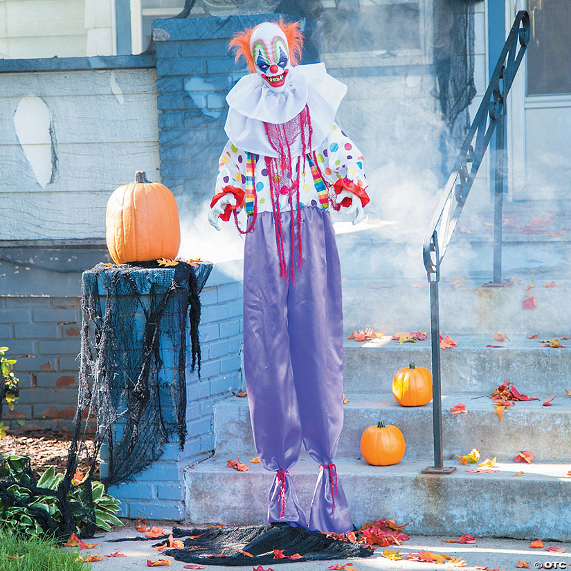 65" Standing Animated Clown Halloween Decoration | Oriental Trading Company