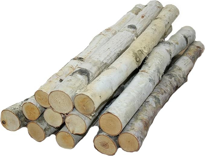 Wilson Decorative White Birch Logs, Natural Bark Wood Home Décor (Set of 12) - 15.5"-17.5" in Le... | Amazon (US)