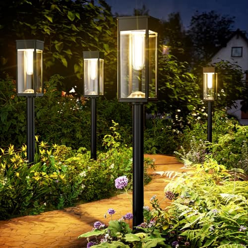 Solar Pathway Lights Outdoor,8 Pack Bright Solar Lights Outdoor,IP65 Waterproof Solar Garden Ligh... | Amazon (US)