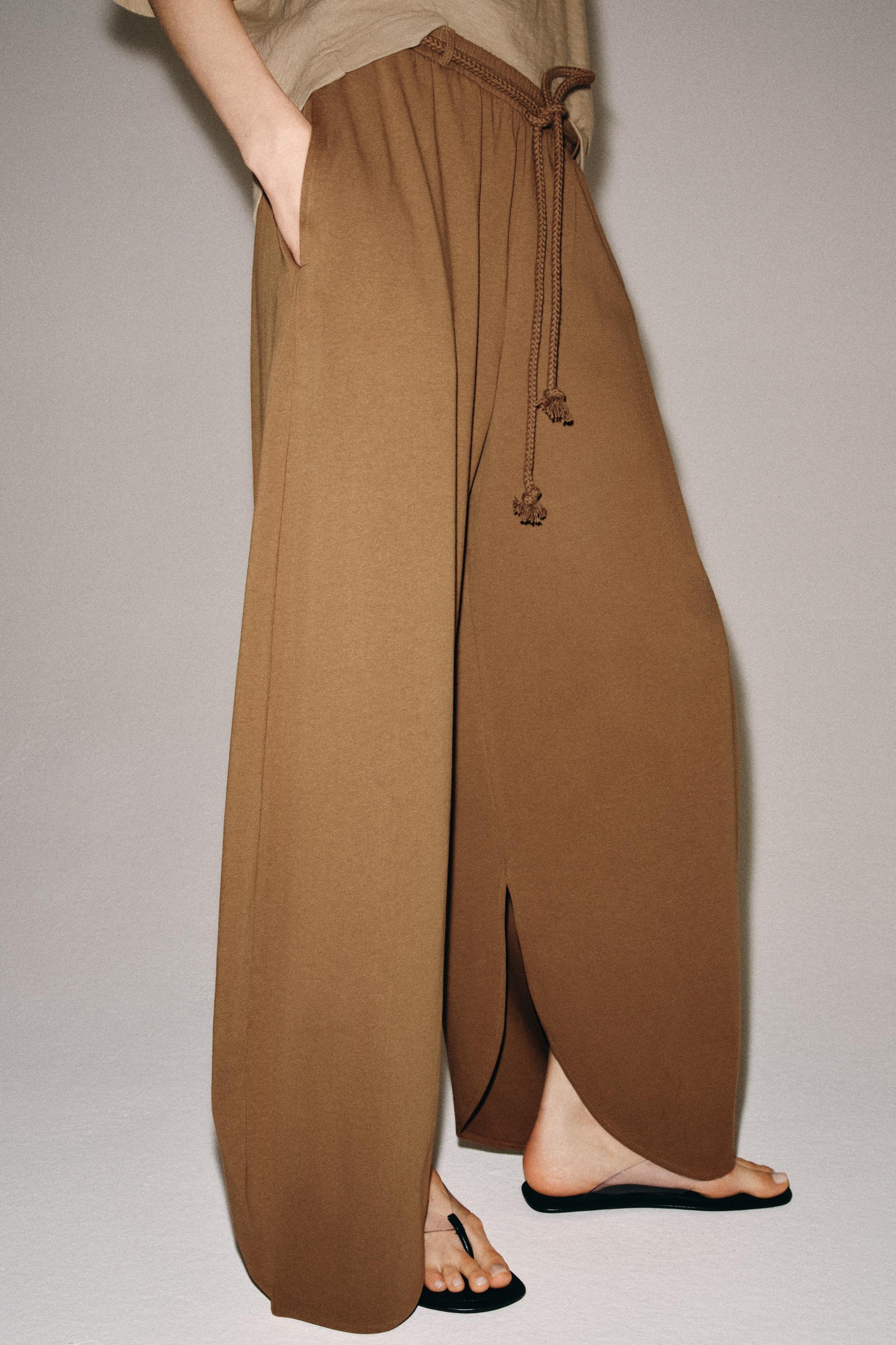 HEAVY COTTON BALLOON PANTS | Zara US