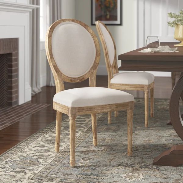 Hartl Tufted Linen King Louis Back Parsons Chair | Wayfair North America