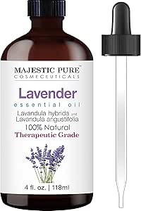 MAJESTIC PURE Lavender Essential Oil with Therapeutic Grade, for Aromatherapy, Massage and Topica... | Amazon (US)