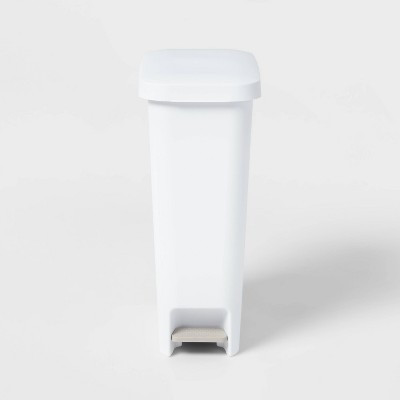 11gal Slim Step Trash Can - Brightroom™: White Pedal-Operated Lid, Textured Indoor Kitchen Tras... | Target