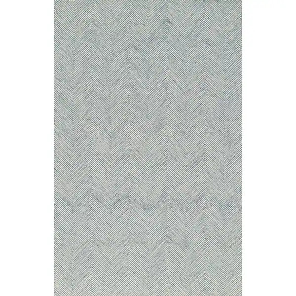 Momeni Charles Hand-tufted Wool Chevron Pattern Area Rug - 8' X 10' - Blue | Bed Bath & Beyond