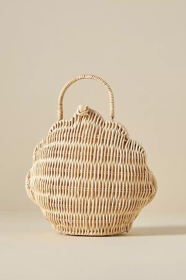 Olli Ella Rattan Shell Bag By Olli Ella in Beige | Anthropologie (US)