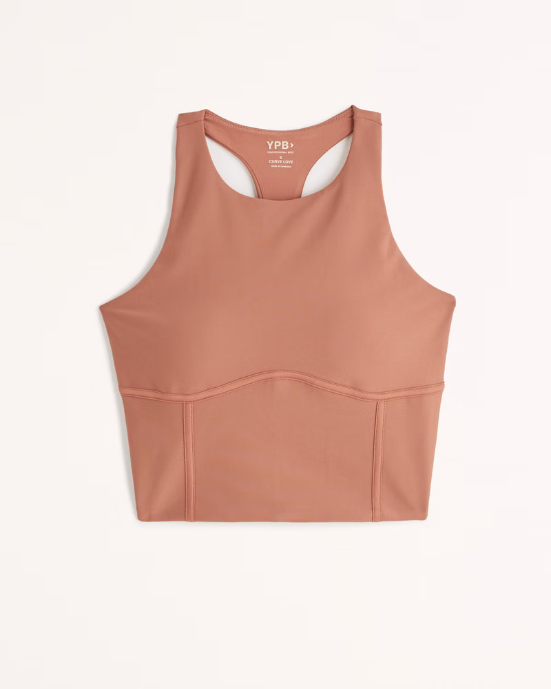 YPB sculptLUX Curve Love High-Neck Corset Slim Tank | Abercrombie & Fitch (US)