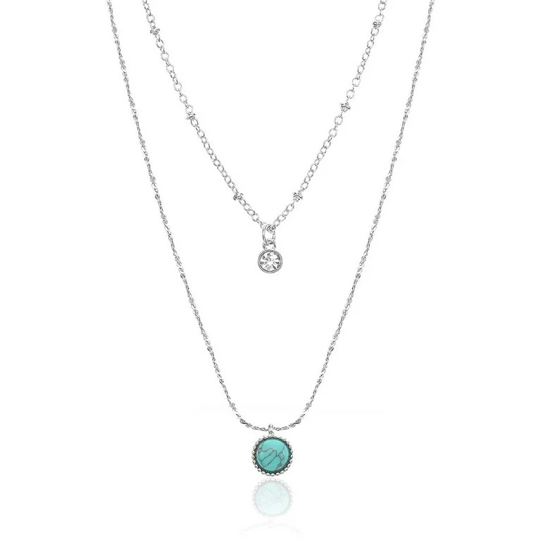 Time and Tru Women's Silvertone Layered Necklace, 1 Piece | Walmart (US)