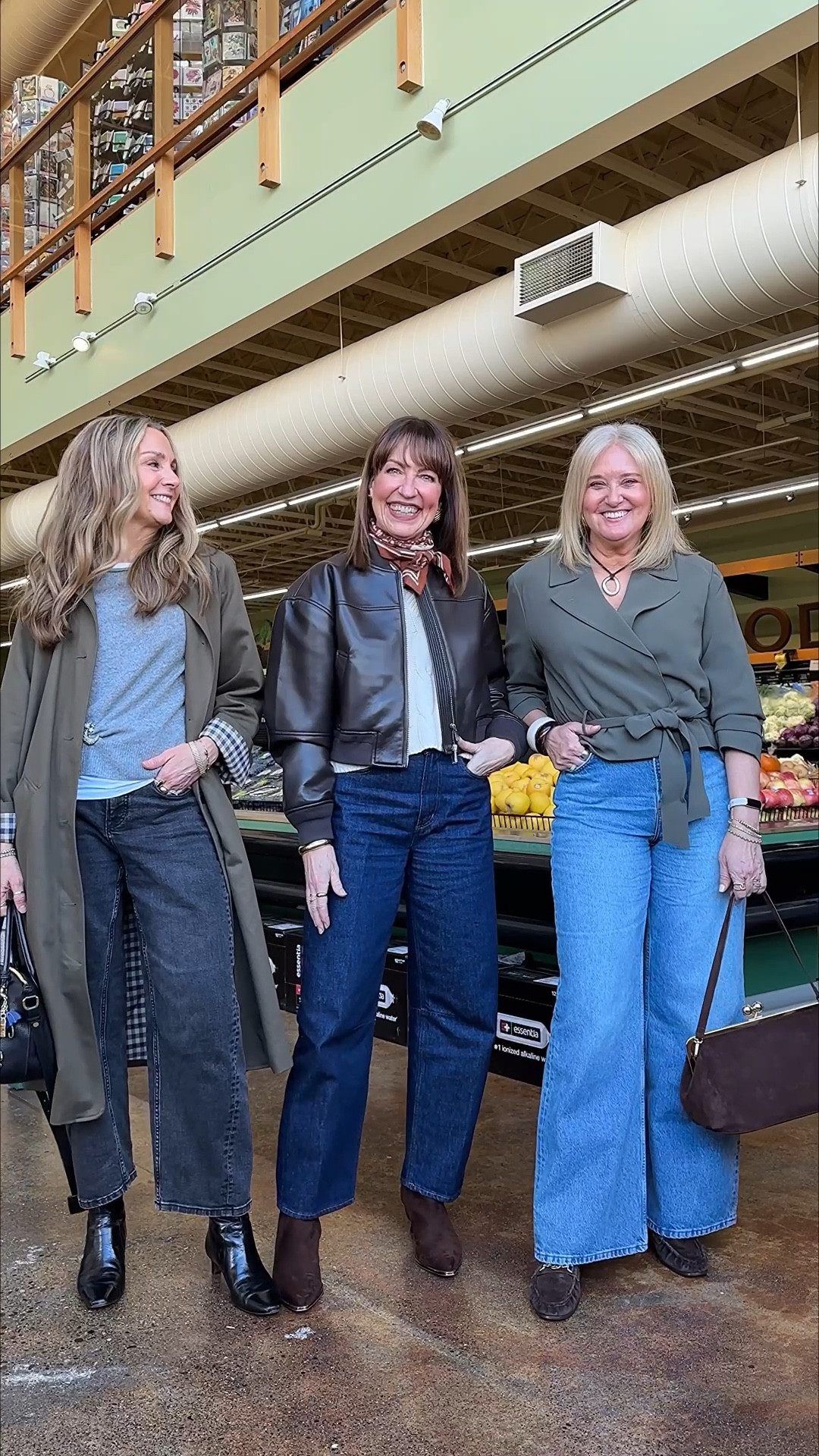 Comment SHOP for outfit links! 🛍️
We had so much fun meeting up with @partytildawn for her belated birthday lunch @marlenesnaturalfoods ! We caught up on Christmas memories, family updates, content creating goals for 2026 and, of course, we couldn’t resist making a reel in the produce department!😂 The lighting was TOO GOOD! 2016 us would’ve never thought this was possible! 
How to Shop our Outfits🛍️
-Comment SHOP for outfit links!
-Click the link in our bio to shop!
-Watch our stories for links! 

Aritzia bomber, barrel jeans, brooch, neck scarf, Evereve, Sezane, Heaven Mayhem, Dolce Vita

#LTKOver40 #LTKWorkwear #LTKootd