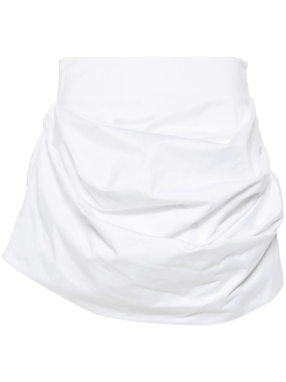 Magda Butrym Draped Cotton Mini Skirt - Farfetch | Farfetch Global