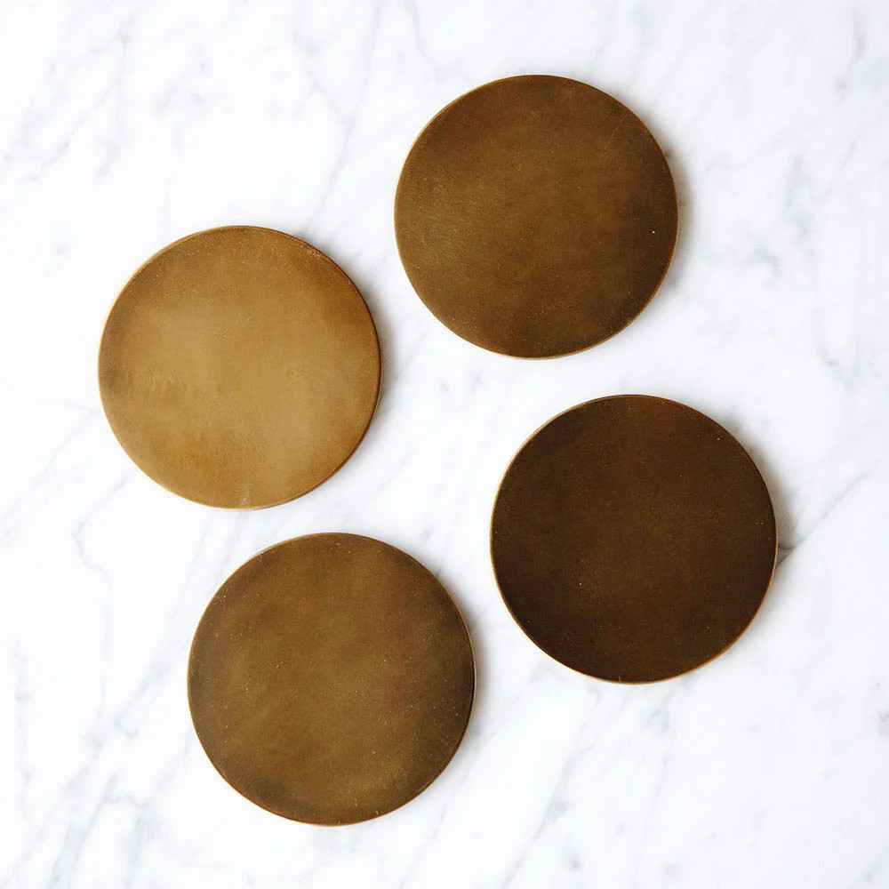 Brass Coaster Set | Roan Iris