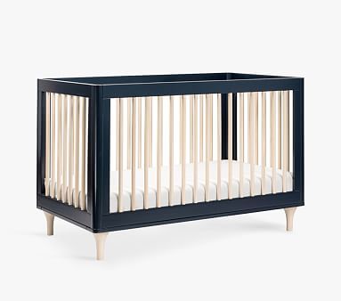 Babyletto Lolly Convertible Crib, Navy/Washed Natural | Pottery Barn Kids