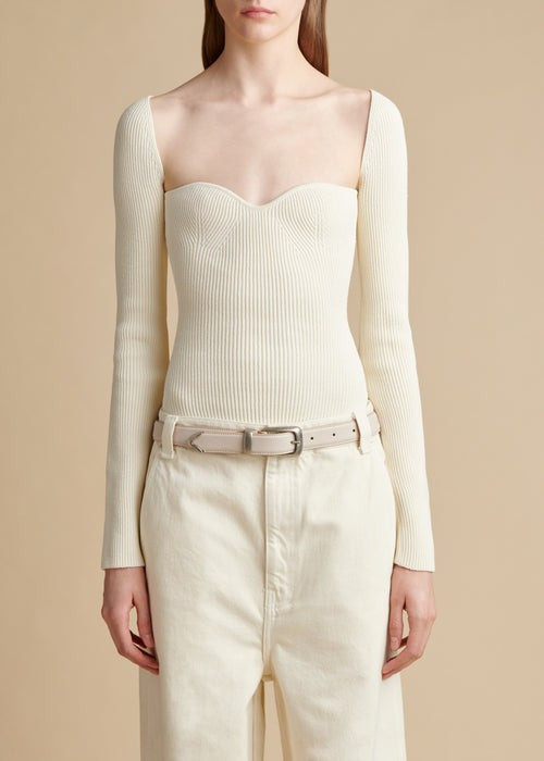 The Maddy Top in Ivory | Khaite