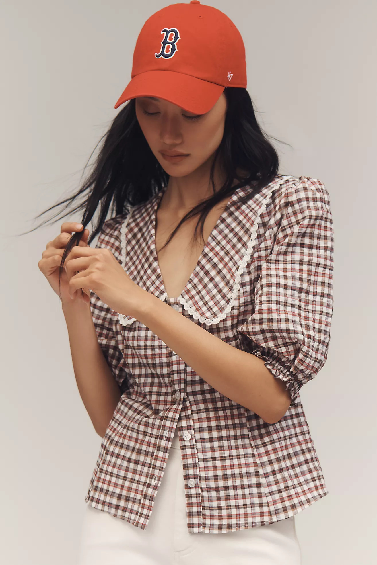 Maeve Collared Puff-Sleeve Blouse | Anthropologie (US)