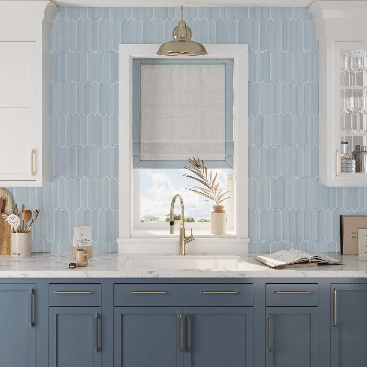 Palisades Blue Picket Ceramic Tile | Tile Club