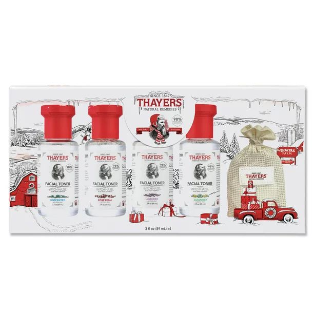 Thayers Alcohol-Free Witch Hazel Facial Toner Set, 3oz, 4 Ct - Walmart.com | Walmart (US)