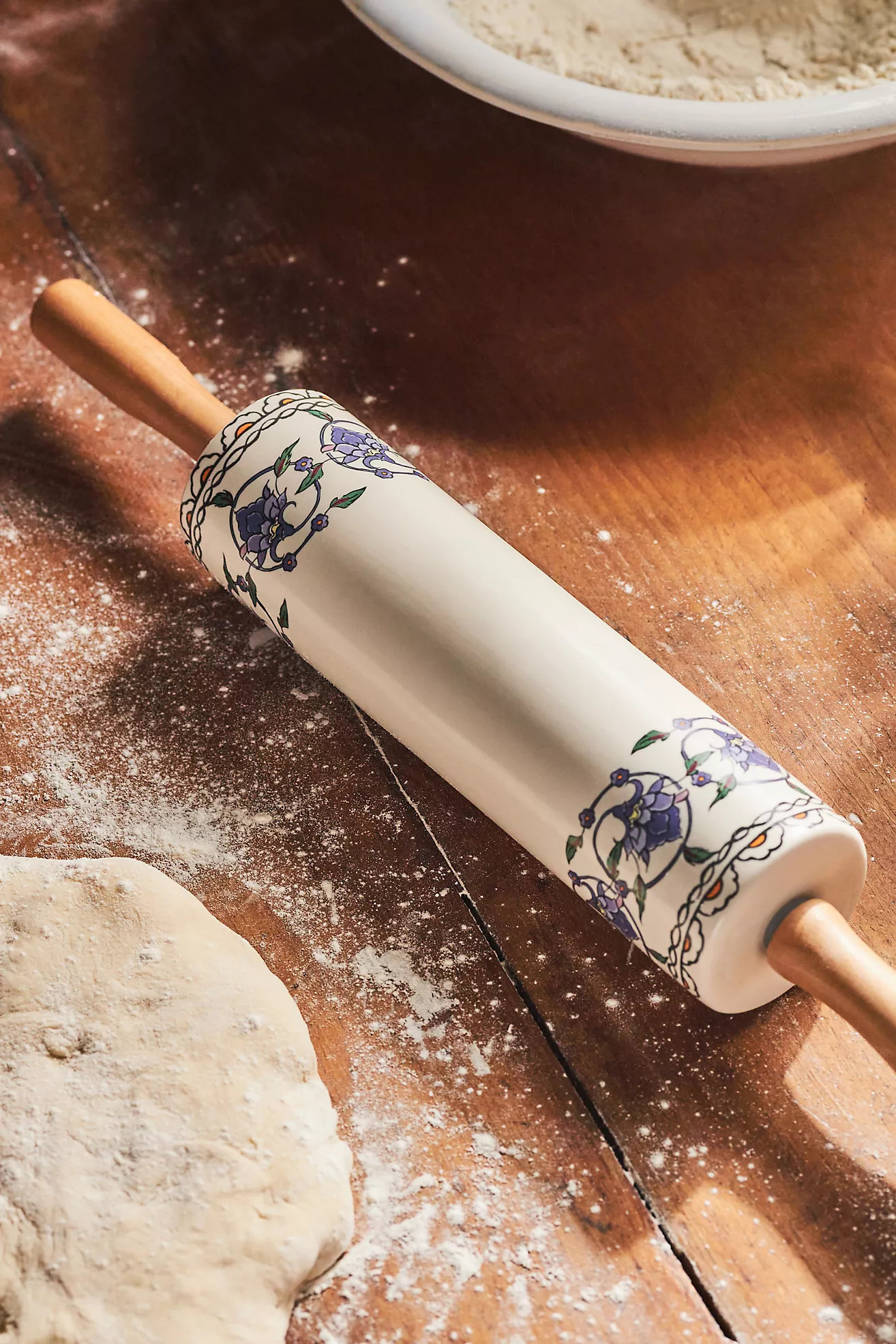 Turkuaz Kitchen Posy Rolling Pin | Anthropologie (US)