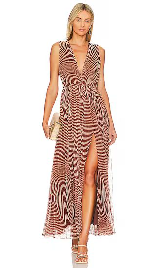 Maxi Dress in Brown Zebra Print | Revolve Clothing (Global)