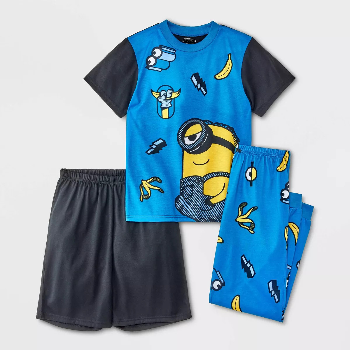 Boys' Minions 3pc Pajama Set - Blue | Target