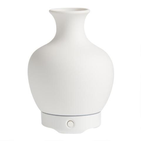 White Ceramic Aromatherapy Ultrasonic Diffuser | World Market