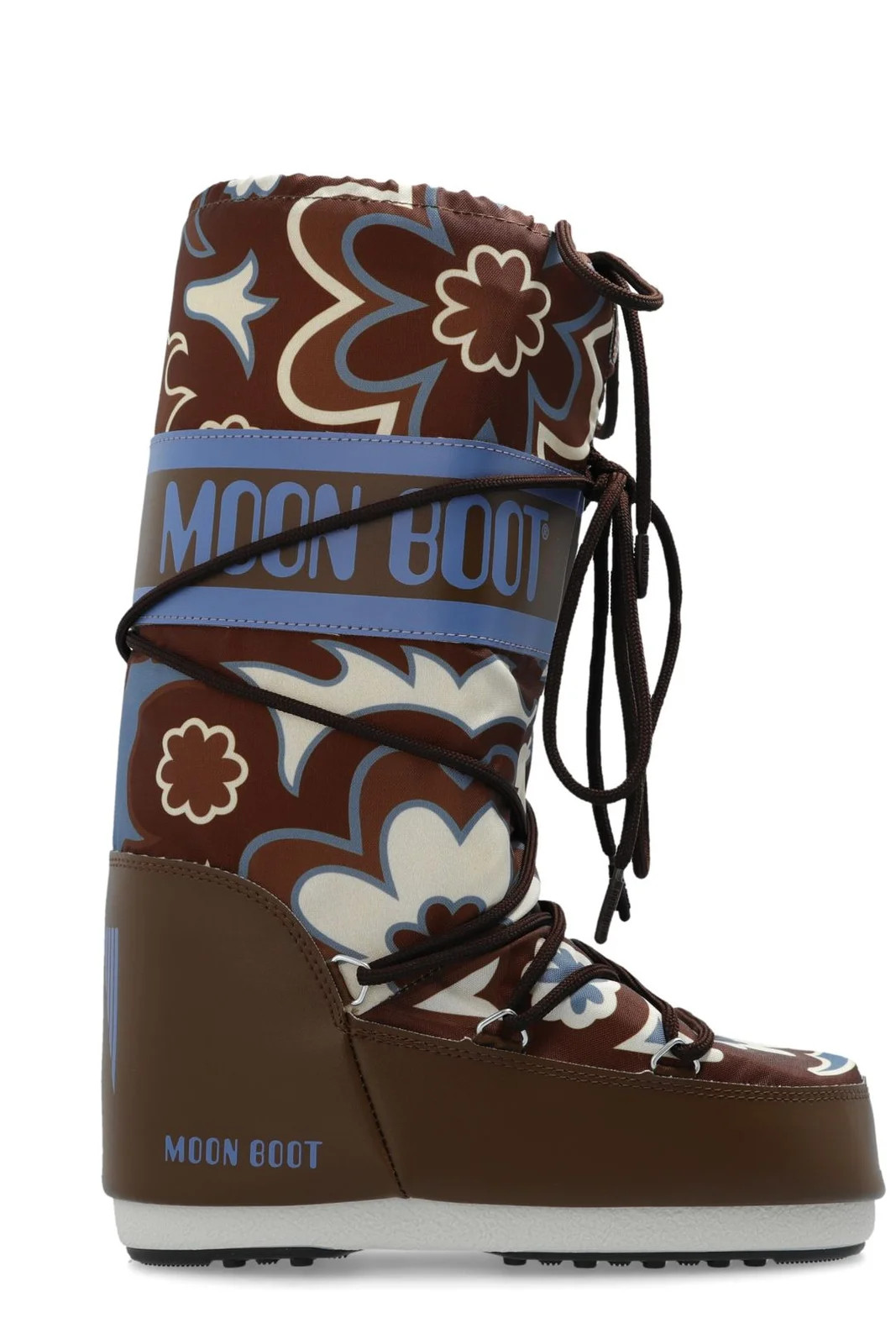 Moon Boot Icon Floral-Printed Lace-Up Boots | Cettire Global