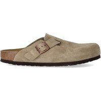 Birkenstock Boston Suede Taupe Unisex Clog | Balardi (US & Canada)
