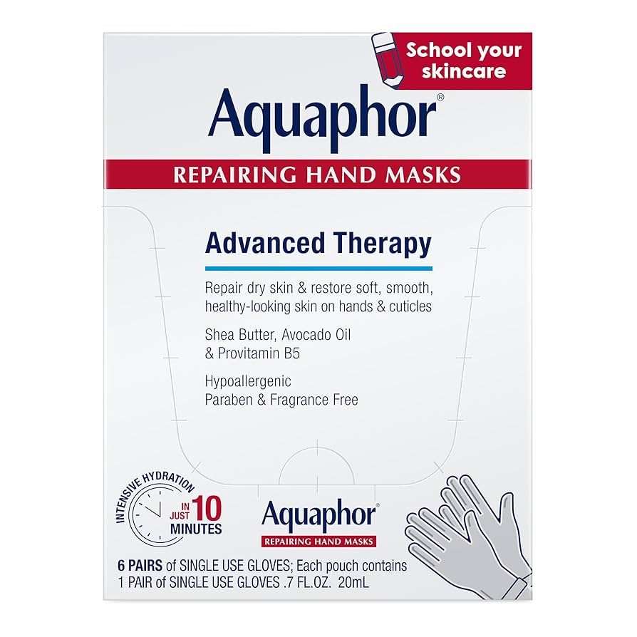 Aquaphor Repairing Hand Masks, Moisturizing Gloves for Dry Hands, Moisturizer for Dry Skin with A... | Amazon (US)
