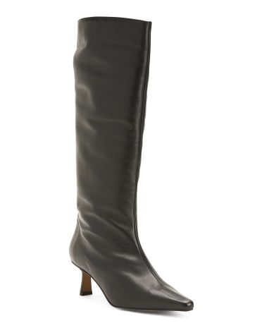 Made In Spain Leather Pointy High Shaft Boots | Women's Shoes | Marshalls | Marshalls