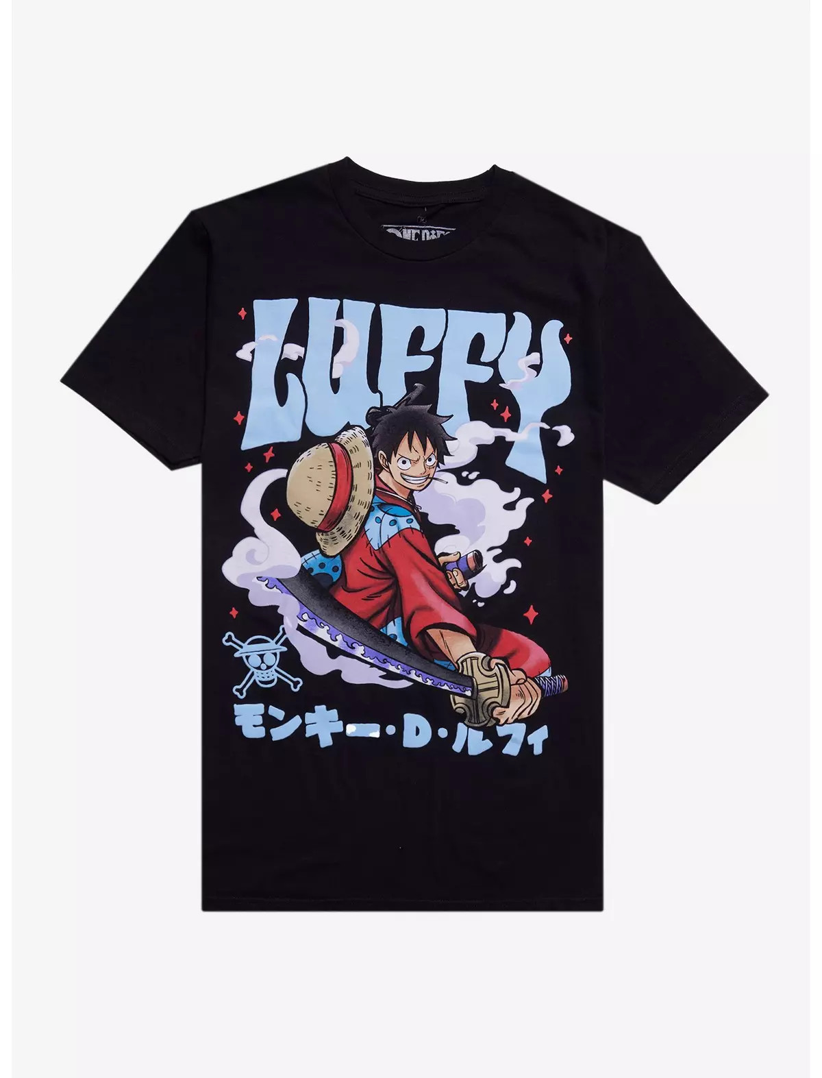 One Piece Luffy Samurai Sword Puff Print T-Shirt | Hot Topic | Hot Topic