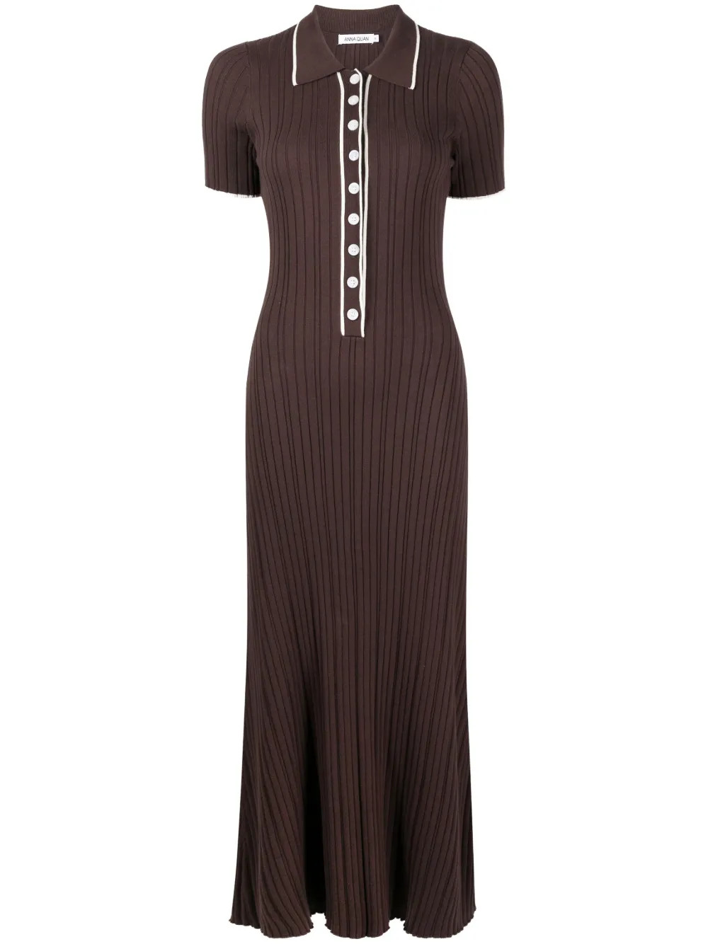 Anna Quan Penelope contrasting-trim Knitted Dress - Farfetch | Farfetch Global