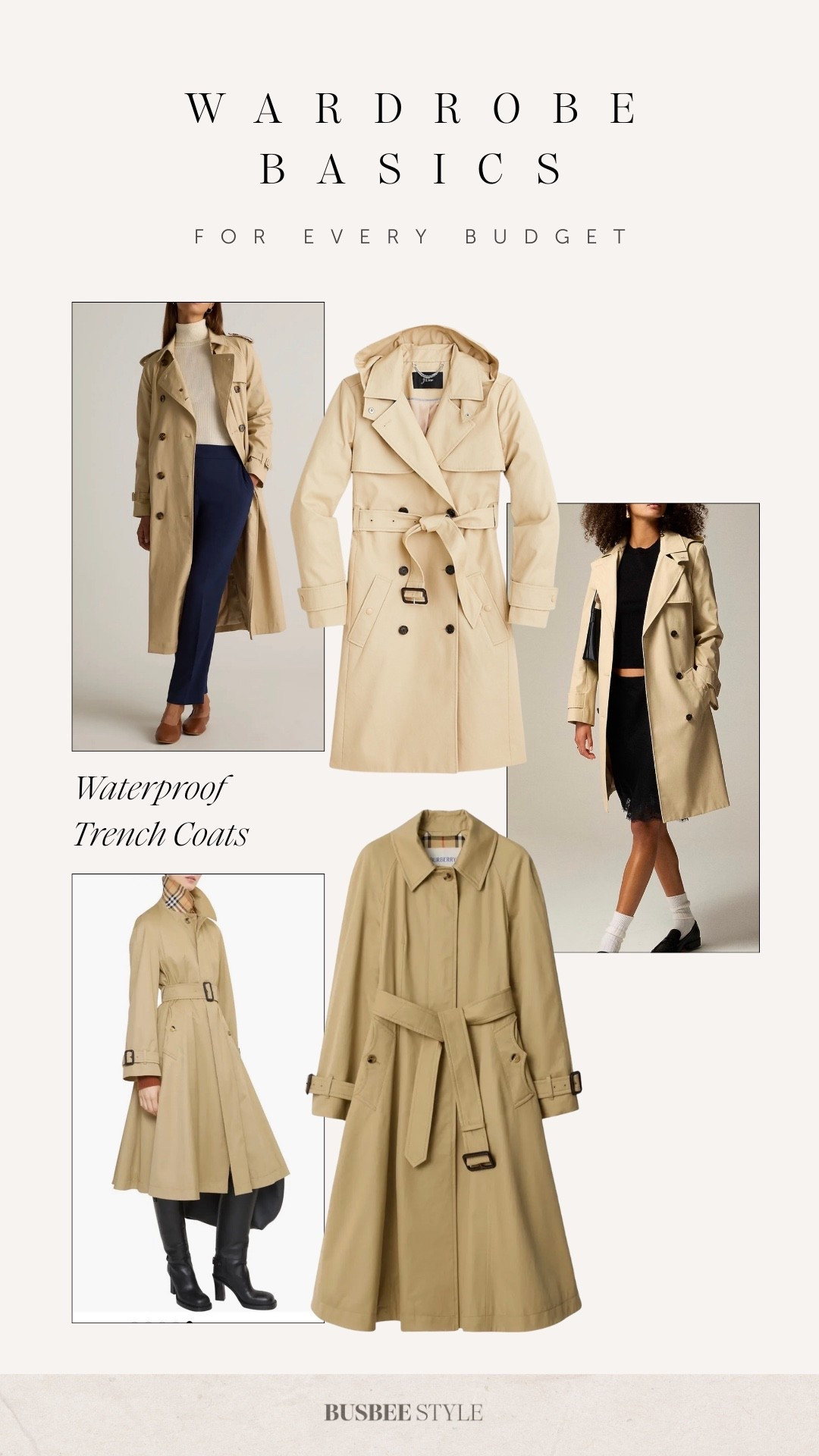 Waterproof trench coats I love 