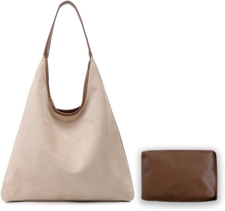 Brown Suede Bags for Women 2024 New Brown Suede Tote Bag for Women Suede Bag Brown Suede Purse Ba... | Amazon (US)