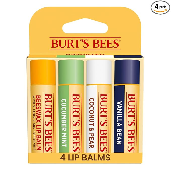 Burt's Bees 100% Natural Moisturizing Lip Balm, Multipack - Original Beeswax, Cucumber Mint, Coco... | Amazon (US)