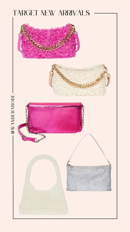 Sherpa purse, rhinestone purse, pearl bag, pearl purse, target finds

#LTKHoliday #LTKitbag #LTKunder50