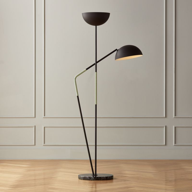 Pavo Black Marble Double Floor Lamp + Reviews | CB2 | CB2